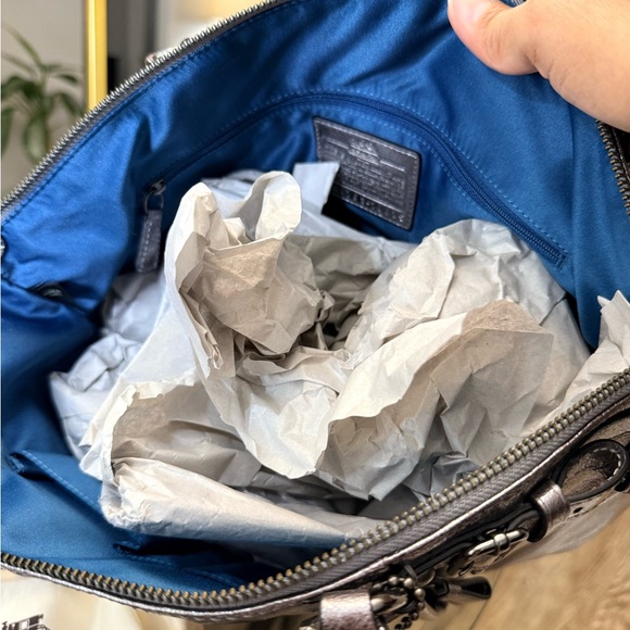 Coach Lindsey Satchel in Gunmetal NWOT - Picture 7 of 9